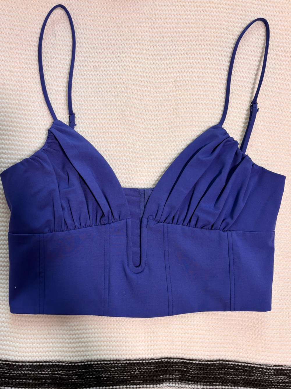 ZARA Royal Blue Cropped Bralette Top